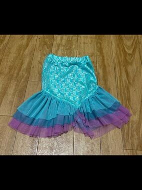 Cat & Jack Turquoise Skirt with Purple and Blue Ruffle Hem